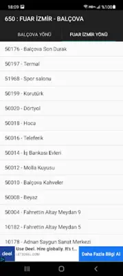 İzmir Akıllı Durak / Otobüs android App screenshot 1