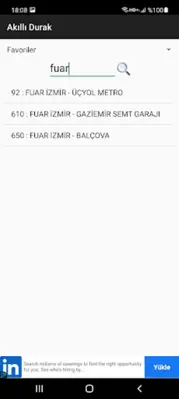 İzmir Akıllı Durak / Otobüs android App screenshot 2