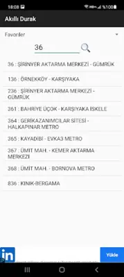 İzmir Akıllı Durak / Otobüs android App screenshot 3